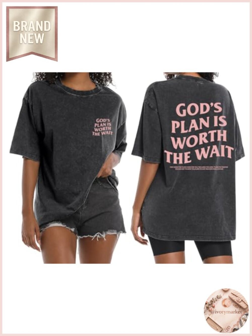 Christian Graphic Tee Women Oversized God Shirt